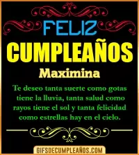 GIF Frases de Cumpleaños Maximina